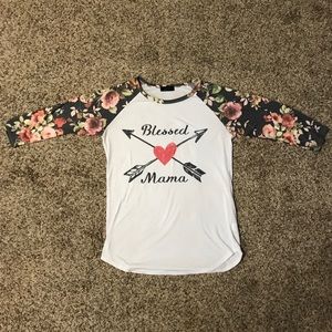 XSOLDX Blessed mama raglan